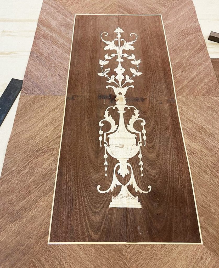 Veneer panelling and Marquetry